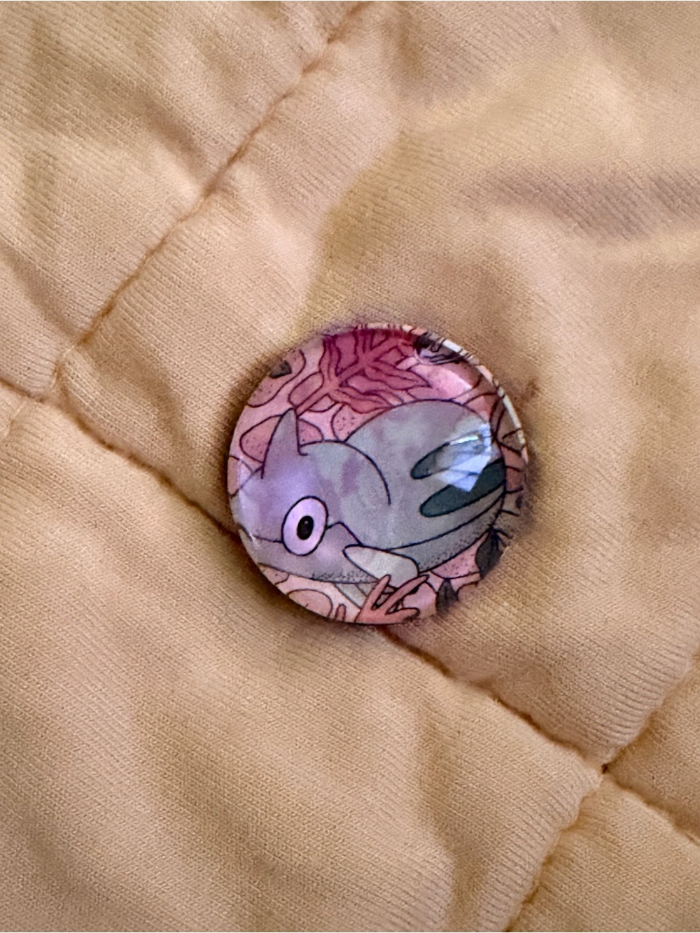 Pokemon Pink and Gray Cute Button Art Print